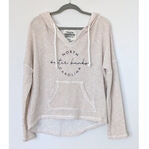 Trade Heritage North Outer Banks Hoodie Womens Medium Tan Knit Beach Pullover